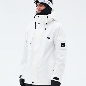 DOPE White Men's Ski & Snowboard Jacket with Hood